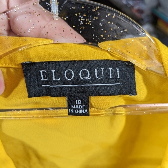 Eloquii Chiffon Ruffle Front Sleeveless Top Sz 18 - Picture 8 of 10